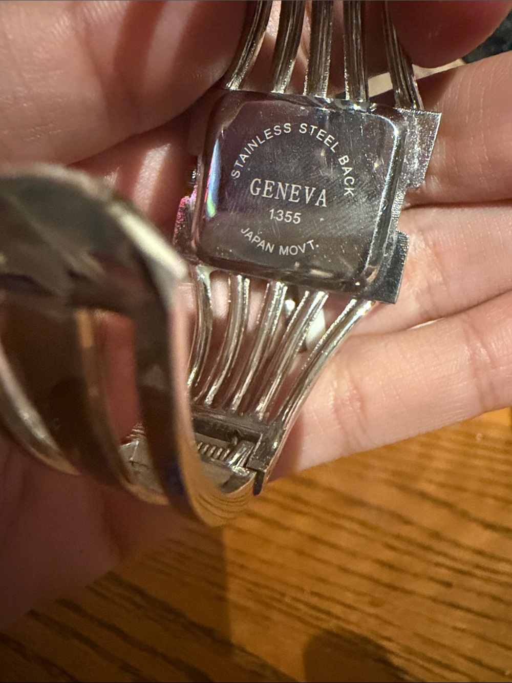 Geneva Silver Multi-Band Cuff Watch